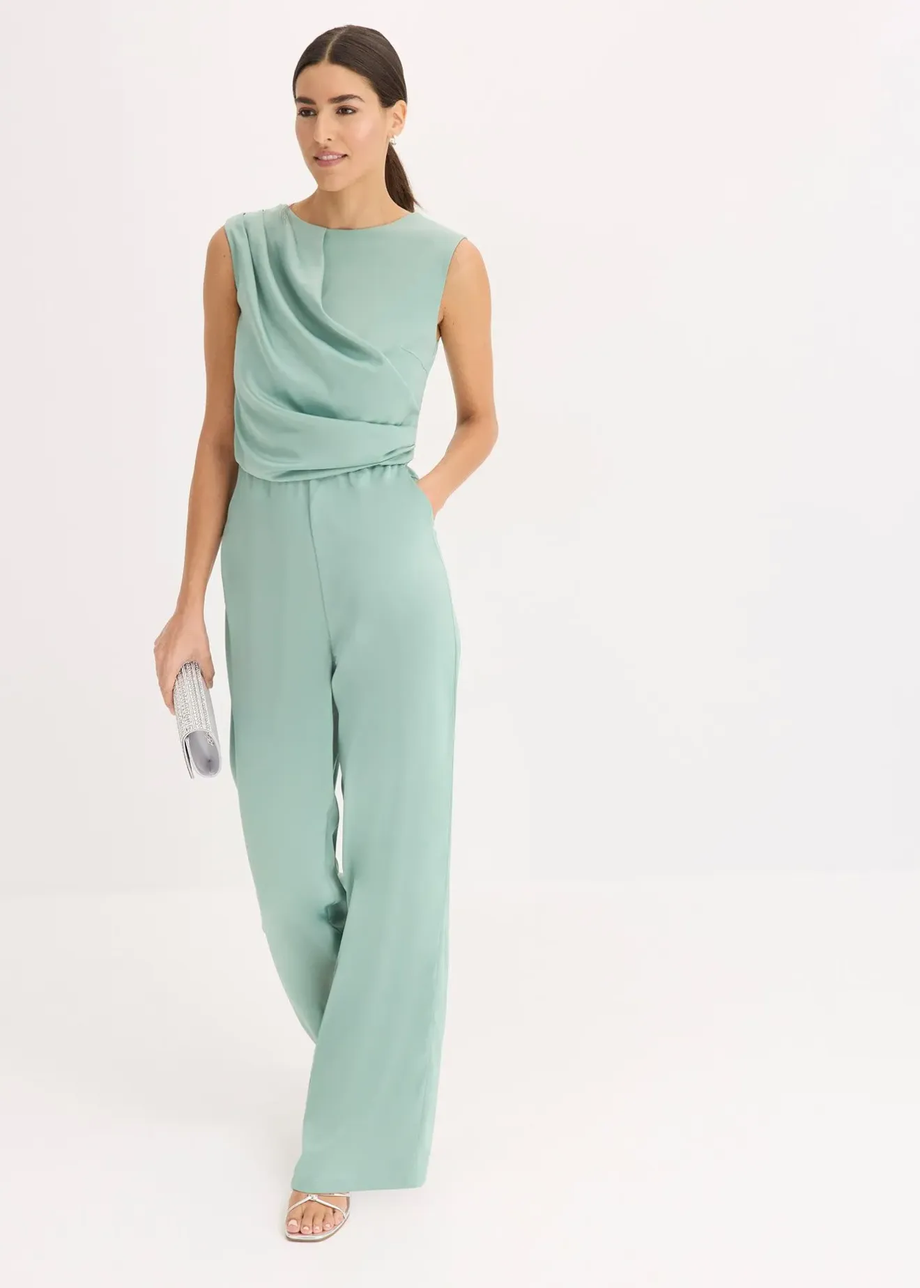 bonprix Combinaison en satin brillant|Femme Mode Festive|Combinaisons