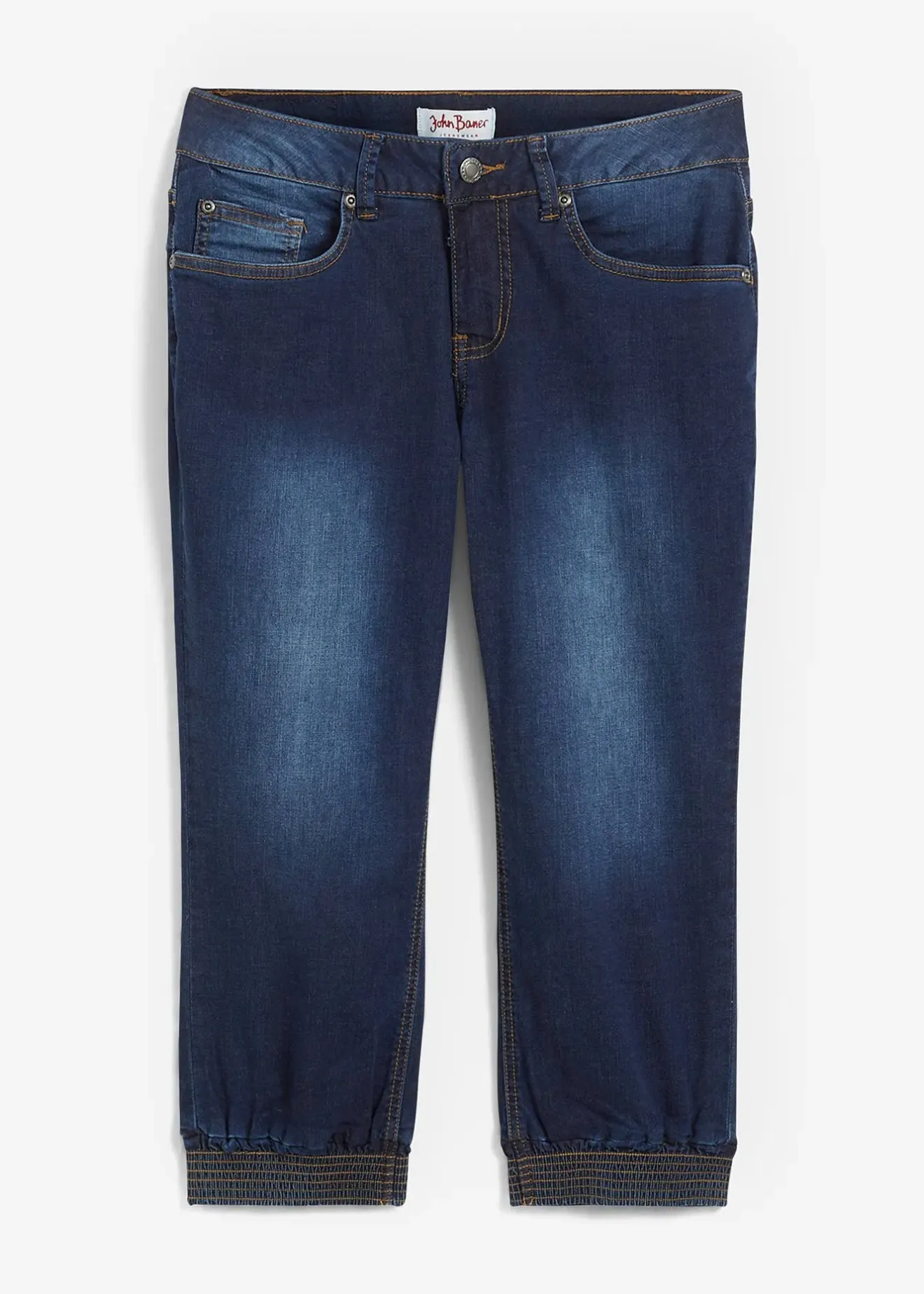 Femme bonprix Jeans|Corsaire en jean extensible