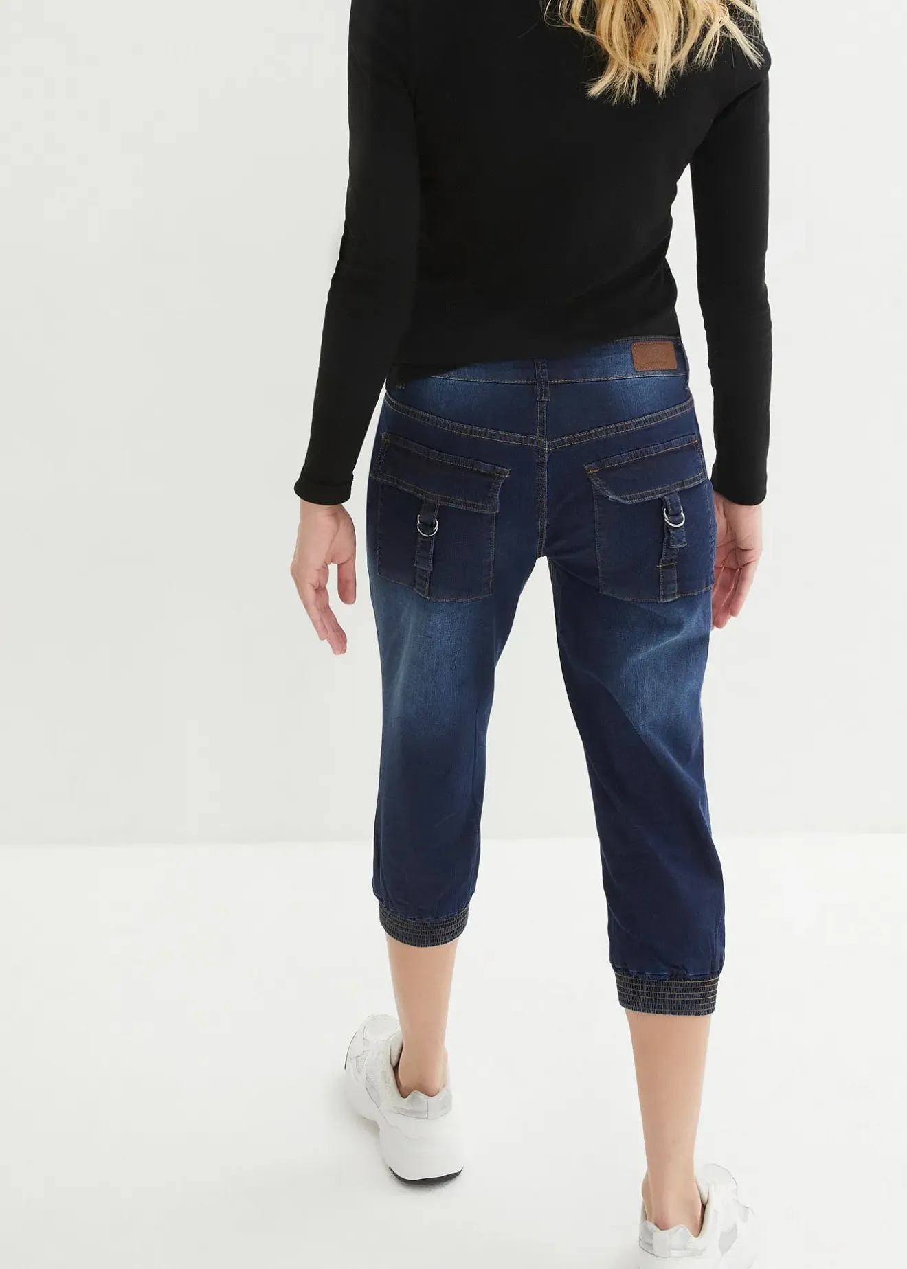 Femme bonprix Jeans|Corsaire en jean extensible