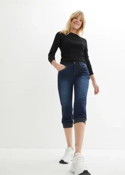 Femme bonprix Jeans|Corsaire en jean extensible