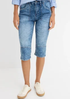 Femme bonprix Jeans|Corsaire en jean extensible