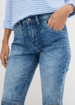 Femme bonprix Jeans|Corsaire en jean extensible