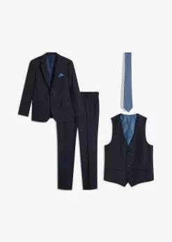 Homme bonprix Costumes|Costume 4 pièces avec gilet et cravate, slim