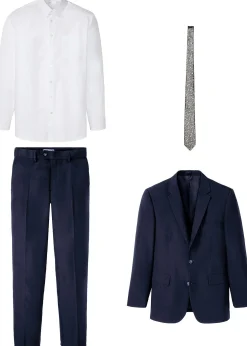 bonprix Costume 4 pièces avec chemise et cravate, regular|Homme Costumes