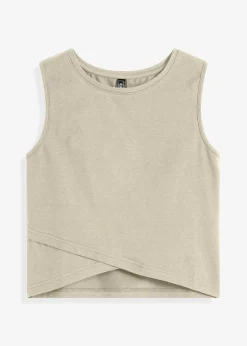 bonprix Crop top en coton extensible|Femme T-Shirts & Tops