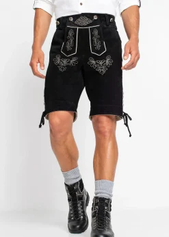 bonprix Culotte courte bavaroise en cuir Regular Fit|Homme Shorts|Pantalons