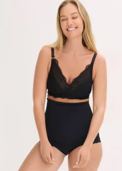 Femme bonprix Lingerie Sculptante|Bas|Culotte sculptante taille haute avec dentelle, maintien modéré