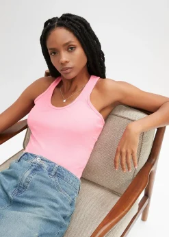 Femme bonprix Tricots De Peau|Basiques|Débardeurs côtelés