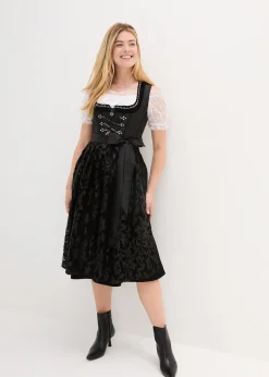 Femme bonprix Robes|Dirndl avec tablier à sequins (ens. 2 pces)