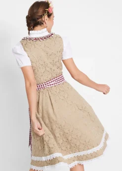 bonprix Dirndl avec tablier, longueur genou (ens. 2 pces)|Femme Robes
