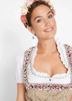 bonprix Dirndl avec tablier, longueur genou (ens. 2 pces)|Femme Robes