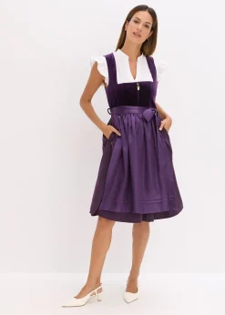 bonprix Dirndl avec velours en longueur midi (ens. 2 pces)|Femme Robes