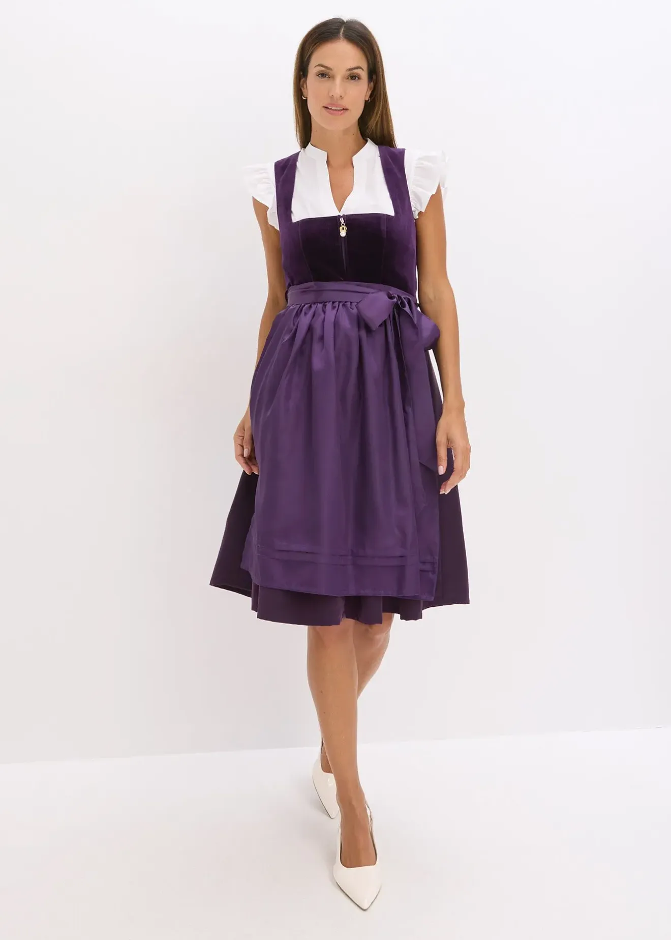 bonprix Dirndl avec velours en longueur midi (ens. 2 pces)|Femme Robes