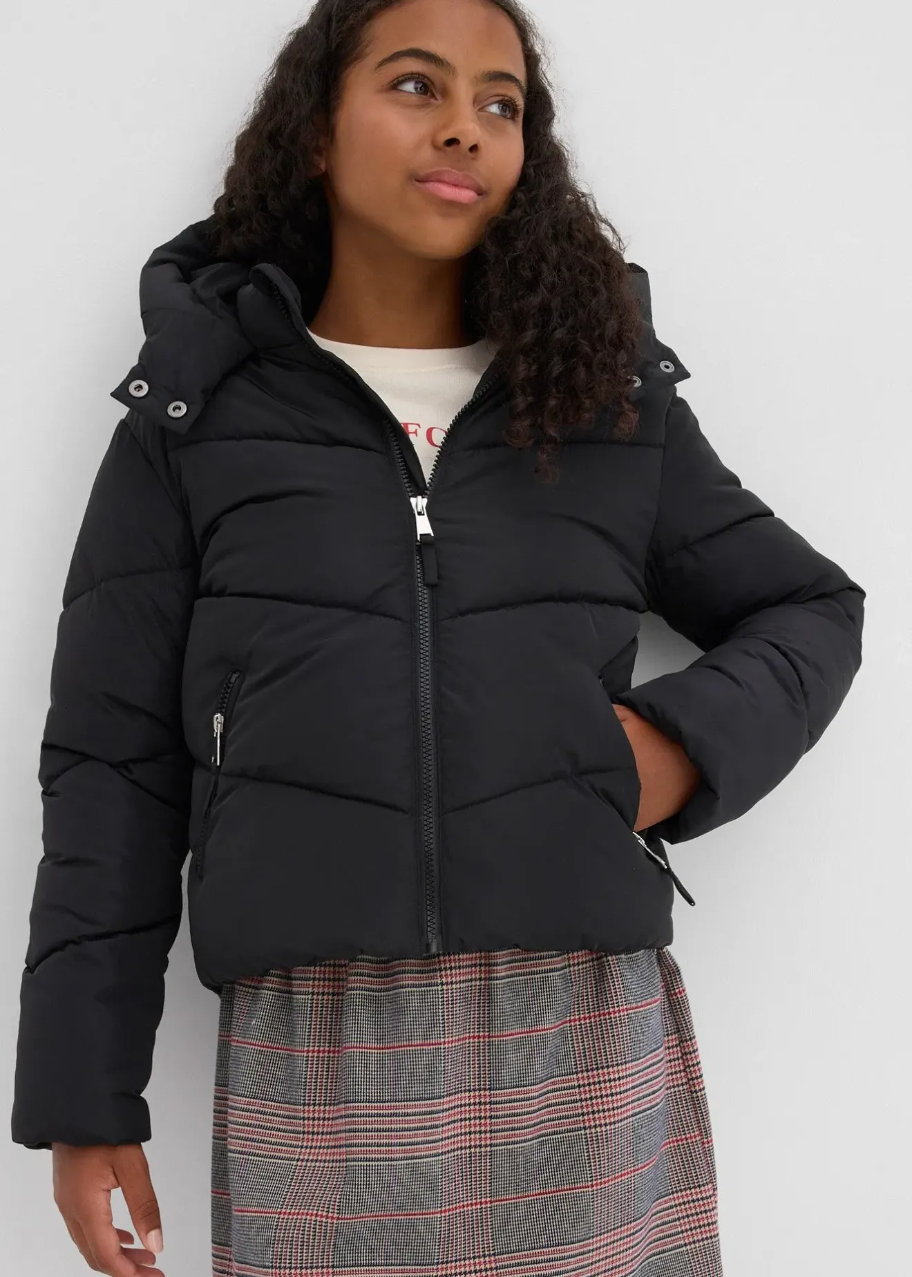bonprix Doudoune à capuche et doublure chaude|Enfant Vêtements Enfant|Filles 9-16 Ans·Vestes Outdoor