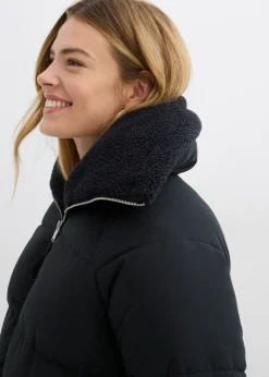 bonprix Doudoune avec col à doublure peluche|Femme Vestes & Manteaux