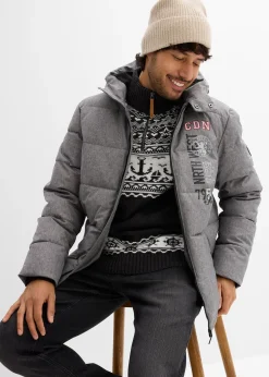 Homme bonprix Vestes|Doudoune chaude à capuche