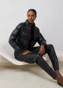 bonprix Doudoune en cuir d’agneau nappa|Femme Premium|Vestes & Manteaux