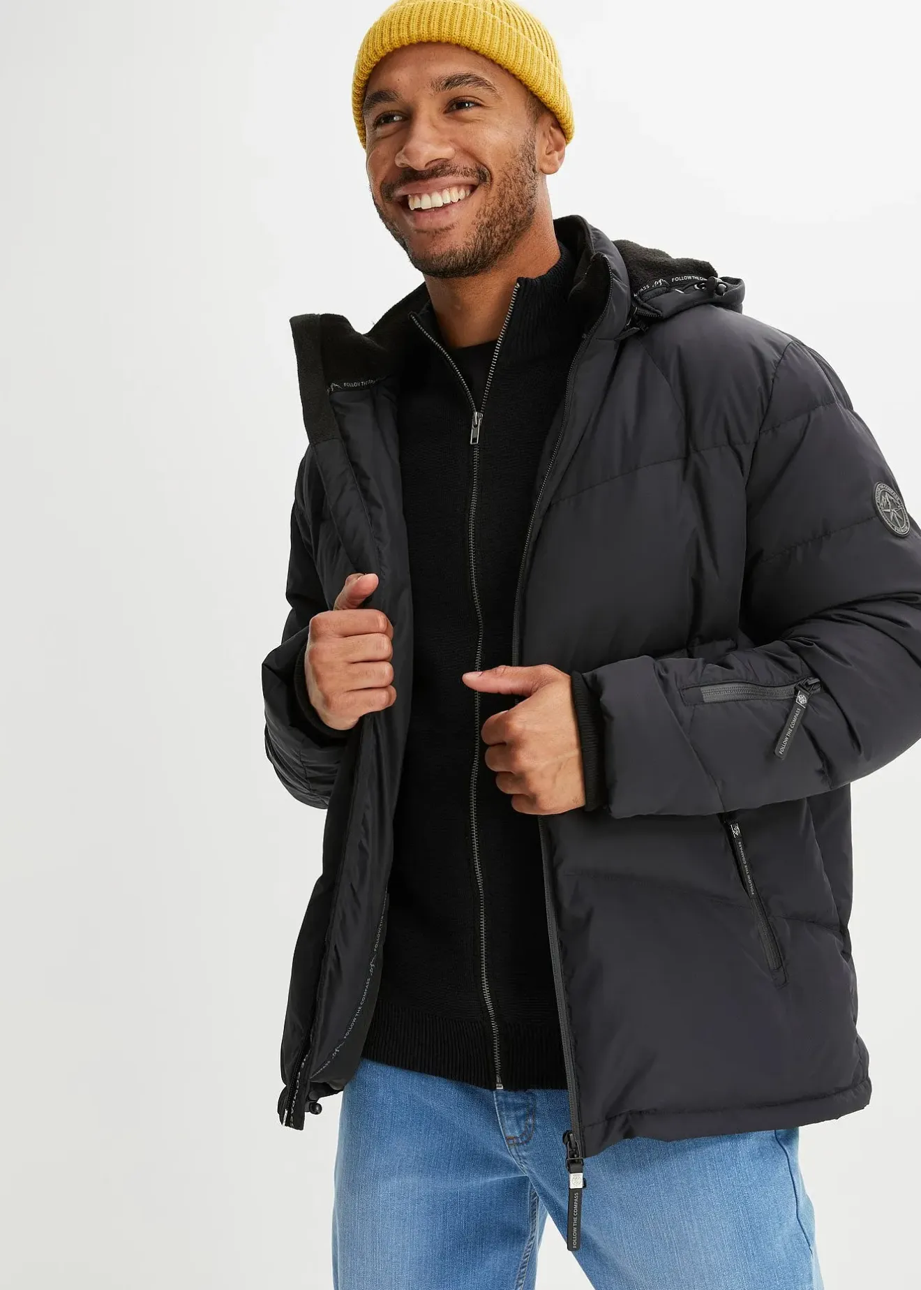 Homme bonprix Vêtements Thermiques|Vêtements De Plein Air|Doudoune en duvet véritable avec traitement déperlant Bionic Finish