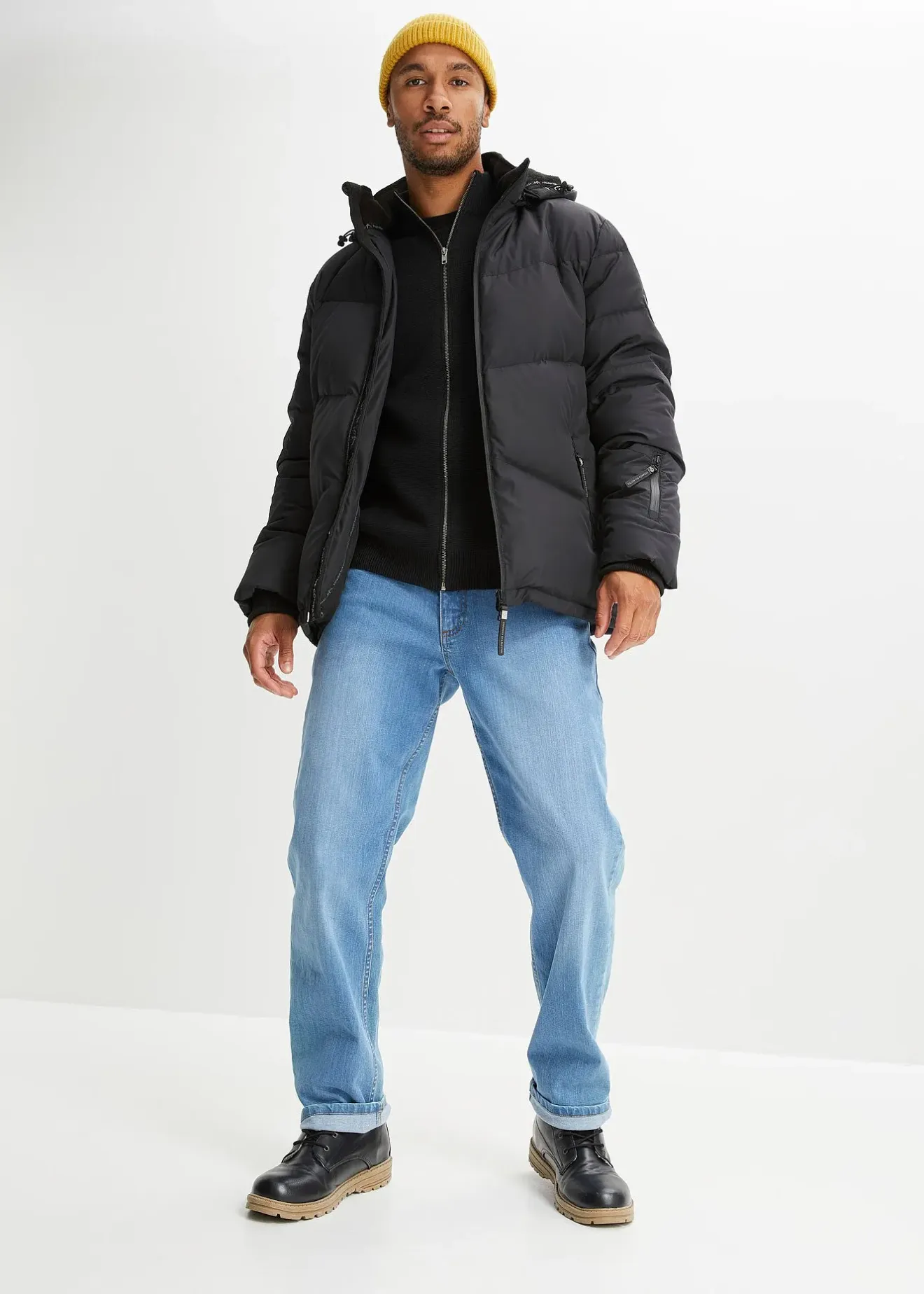 Homme bonprix Vêtements Thermiques|Vêtements De Plein Air|Doudoune en duvet véritable avec traitement déperlant Bionic Finish