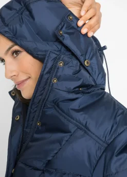 Femme bonprix Vestes & Manteaux|Doudoune longue à col montant et capuche