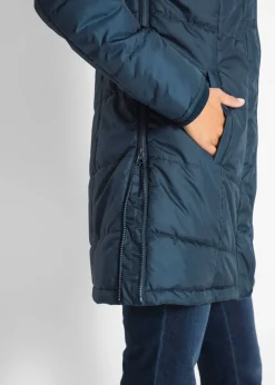 Femme bonprix Vestes & Manteaux|Doudoune longue à col montant et capuche