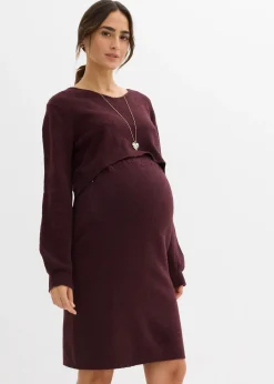 Femme bonprix Femme Enceinte|Ensemble 2 pièces en maille de grossesse avec un pull et une jupe