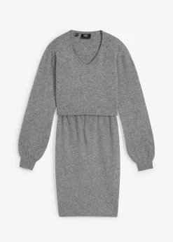 bonprix Ensemble 2 pièces en maille de grossesse avec un pull et une jupe|Femme Femme Enceinte