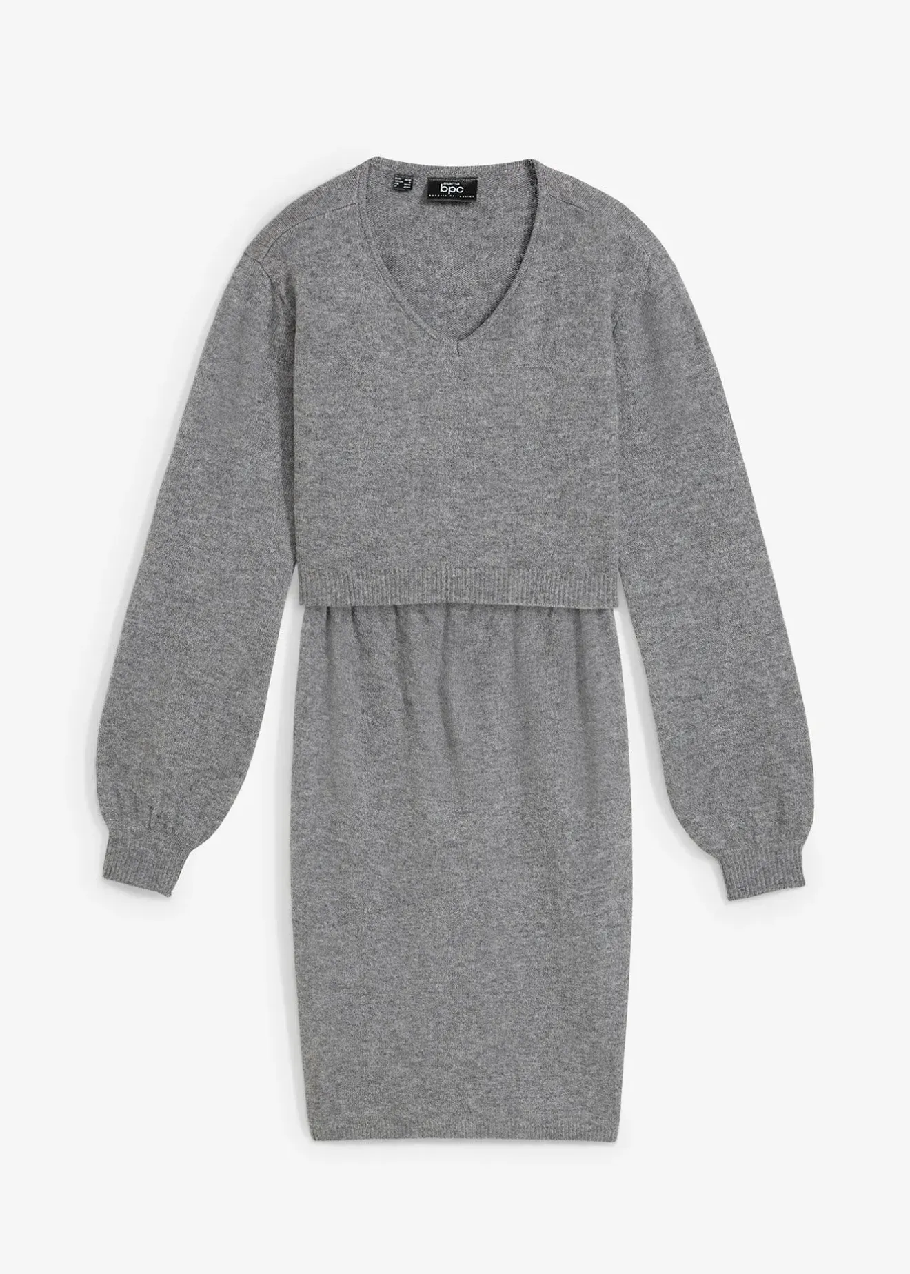 bonprix Ensemble 2 pièces en maille de grossesse avec un pull et une jupe|Femme Femme Enceinte