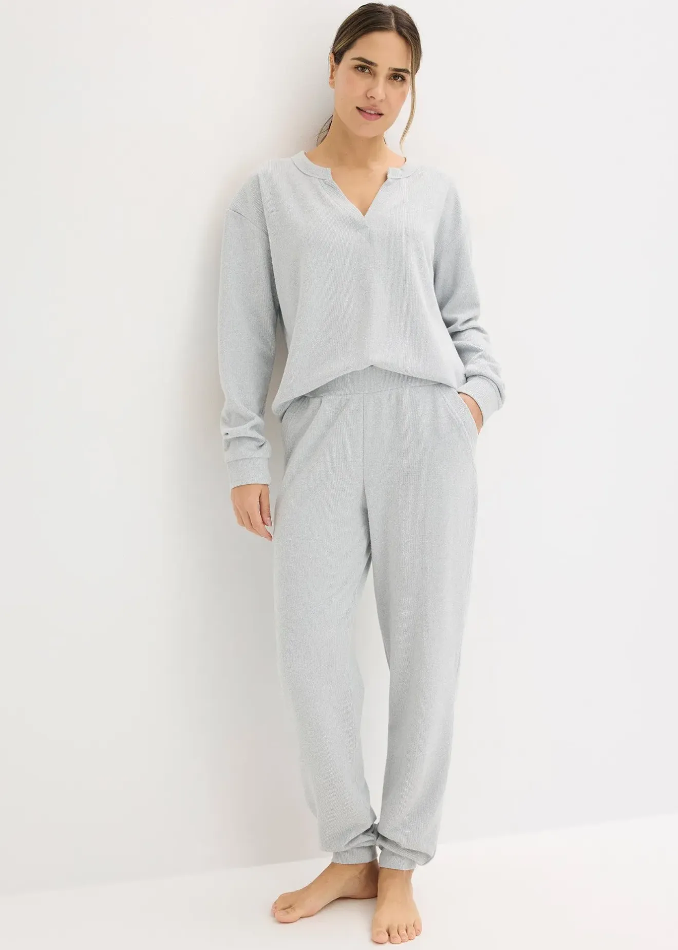 Femme bonprix Homewear|Lingerie Nuit|Ensemble d’intérieur doux en jersey gaufré