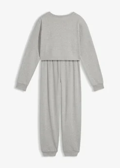 bonprix Ensemble d’intérieur en coton mélangé avec un sweat court|Enfant Vêtements Enfant|Filles·Pyjamas & Chemises De Nuit