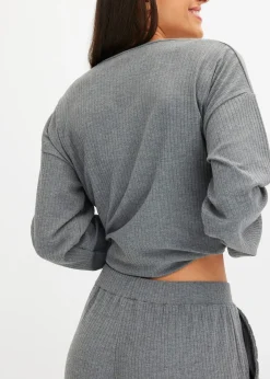 Femme bonprix Homewear|Lingerie Nuit|Ensemble d'intérieur en matière côtelée douce