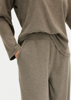 bonprix Ensemble d'intérieur en matière côtelée douce|Femme Homewear|Lingerie Nuit