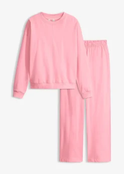 Femme bonprix Homewear|Lingerie Nuit|Ensemble d’intérieur en sweat avec haut raccourci