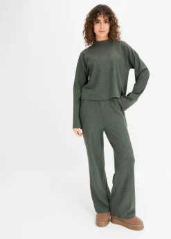 Femme bonprix Homewear|Lingerie Nuit|Ensemble d'intérieur oversize en tissu côtelé doux