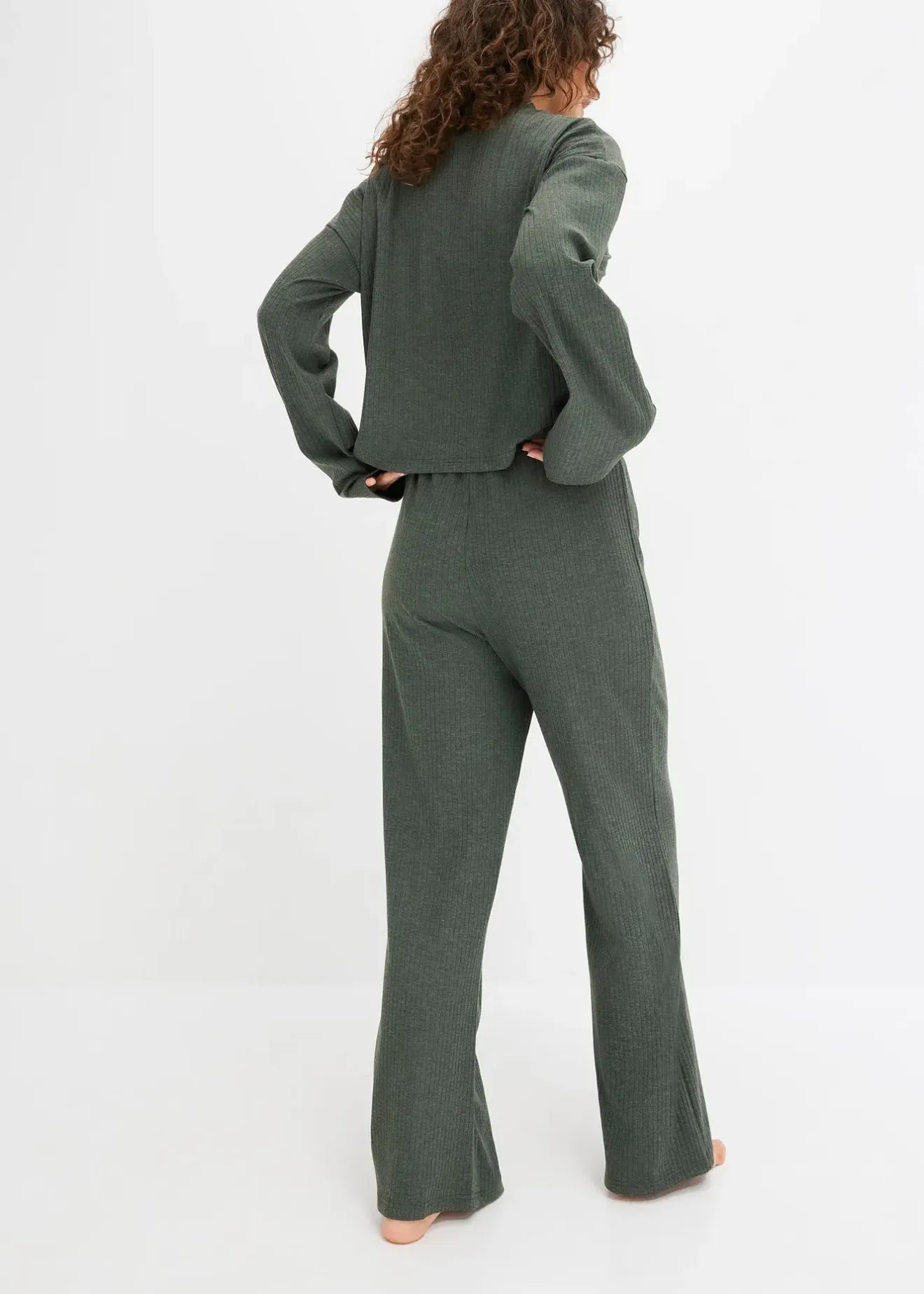 Femme bonprix Homewear|Lingerie Nuit|Ensemble d'intérieur oversize en tissu côtelé doux