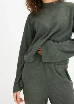 Femme bonprix Homewear|Lingerie Nuit|Ensemble d'intérieur oversize en tissu côtelé doux