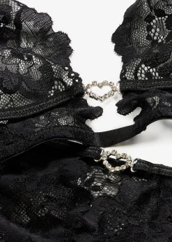 bonprix Ensemble soutien-gorge brassière et string ouvert|Femme Lingerie Érotique|Soutiens-Gorge