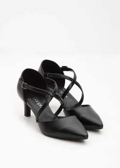 bonprix Escarpins à brides croisées et talon fin|Femme Escarpins