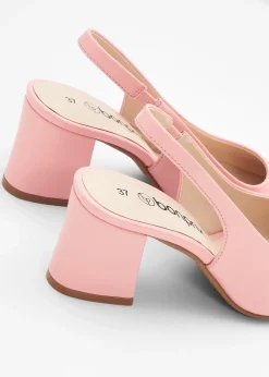 bonprix Escarpins slingback à talon carré|Femme Escarpins