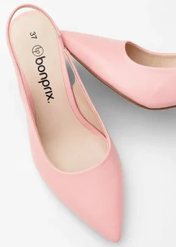 bonprix Escarpins slingback à talon carré|Femme Escarpins