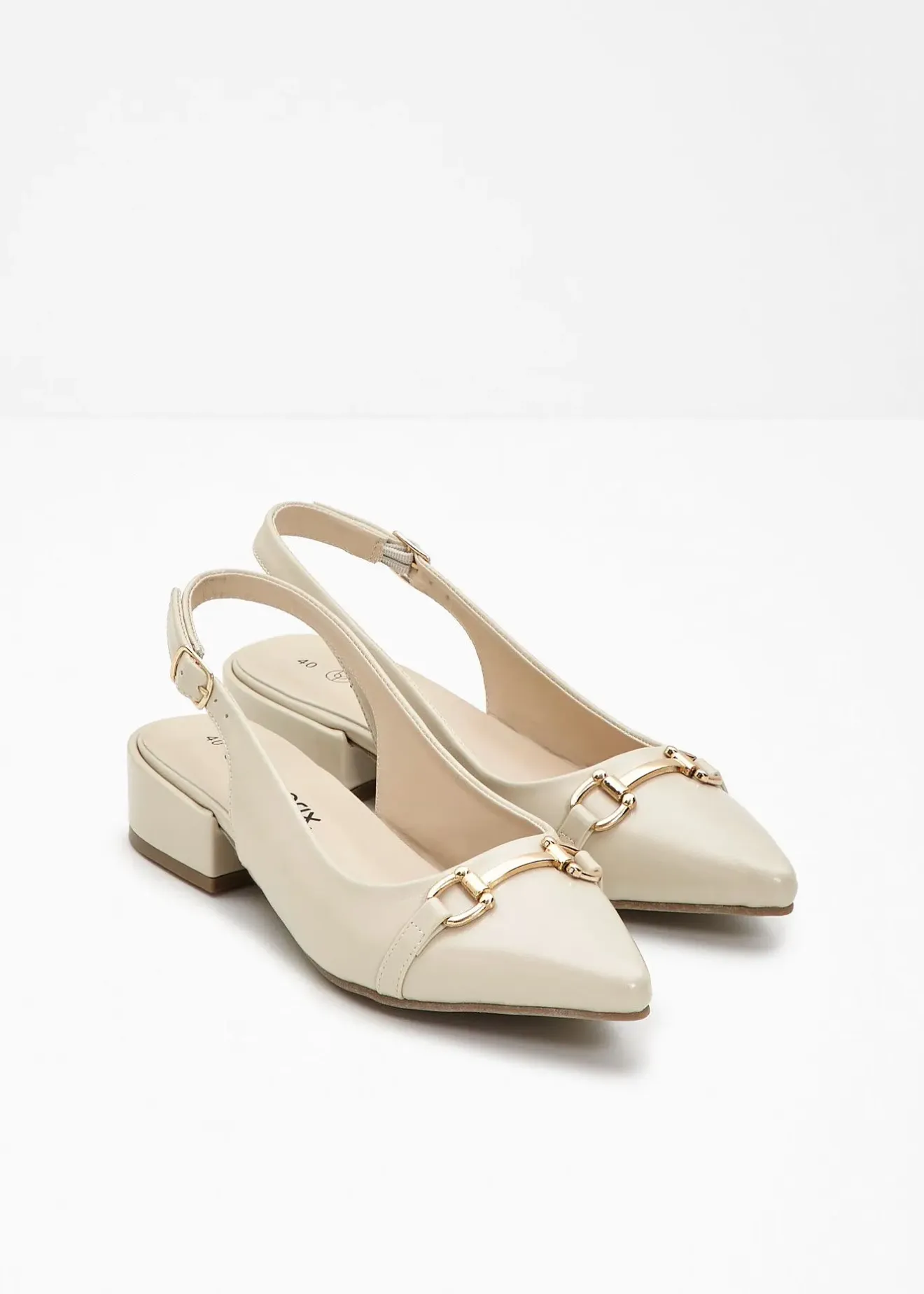 bonprix Escarpins slingback à talon plat|Femme Escarpins