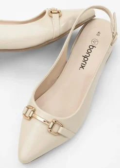 bonprix Escarpins slingback à talon plat|Femme Escarpins