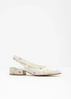 bonprix Escarpins slingback à talon plat|Femme Escarpins