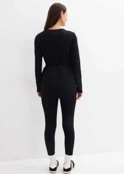 bonprix Gilet cache-cœur de grossesse et legging confortable (ens. 2 pces)|Femme Femme Enceinte