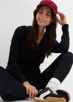 bonprix Gilet cache-cœur de grossesse et legging confortable (ens. 2 pces)|Femme Femme Enceinte