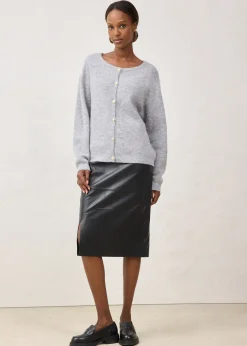 Femme bonprix Maille|Premium|Gilet chaud en maille en alpaga mélangé