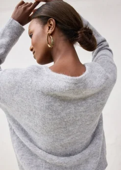 Femme bonprix Maille|Premium|Gilet chaud en maille en alpaga mélangé