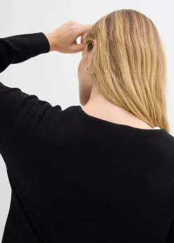 Femme bonprix Maille|Basiques|Gilet court en maille 100% coton