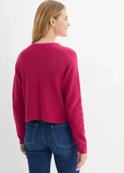 bonprix Gilet court en maille 100% coton|Femme Maille|Basiques