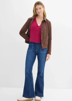 bonprix Gilet court en maille 100% coton|Femme Maille|Basiques